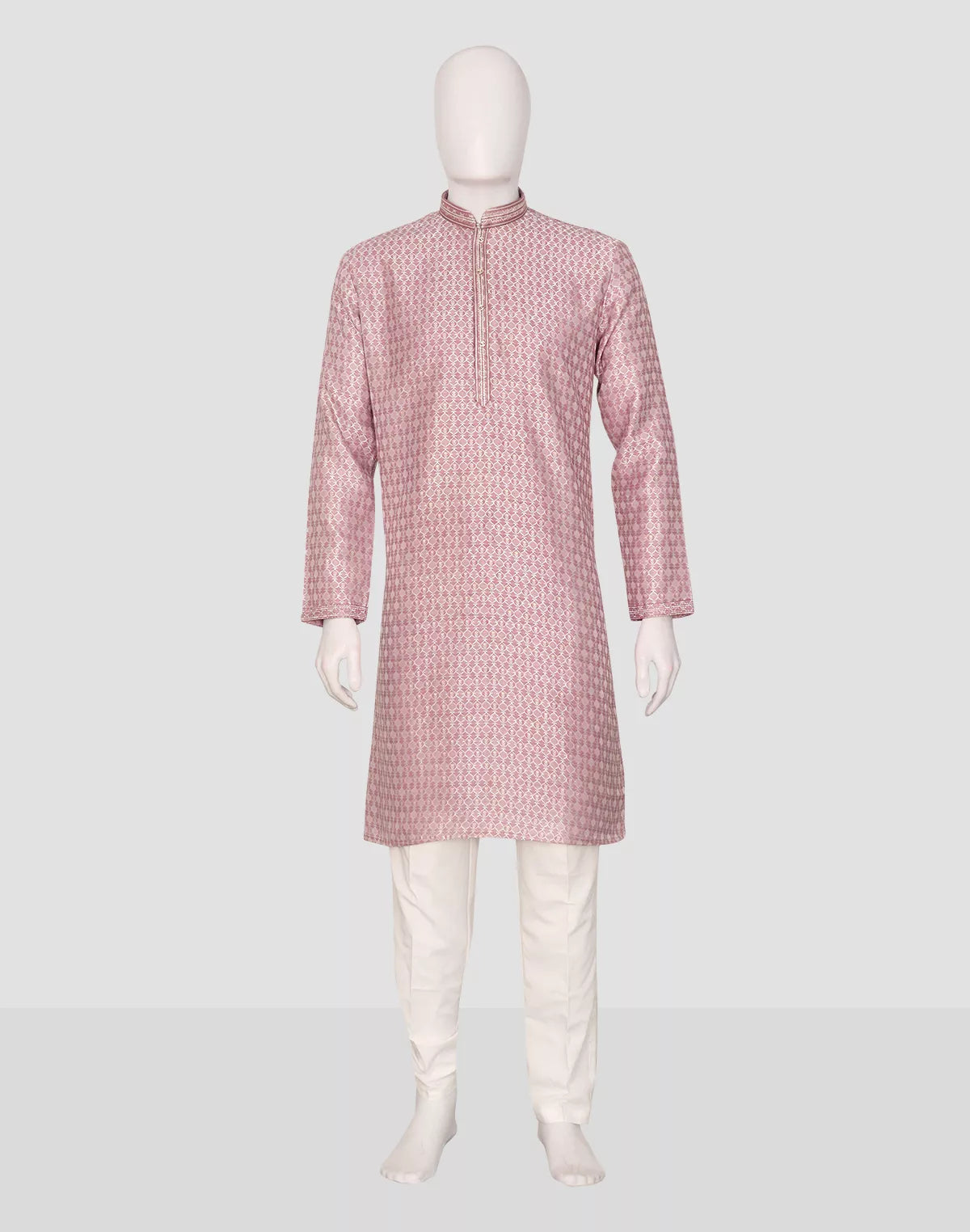 Men Floral Jacquard Party Wear Kurta Pyjama Set