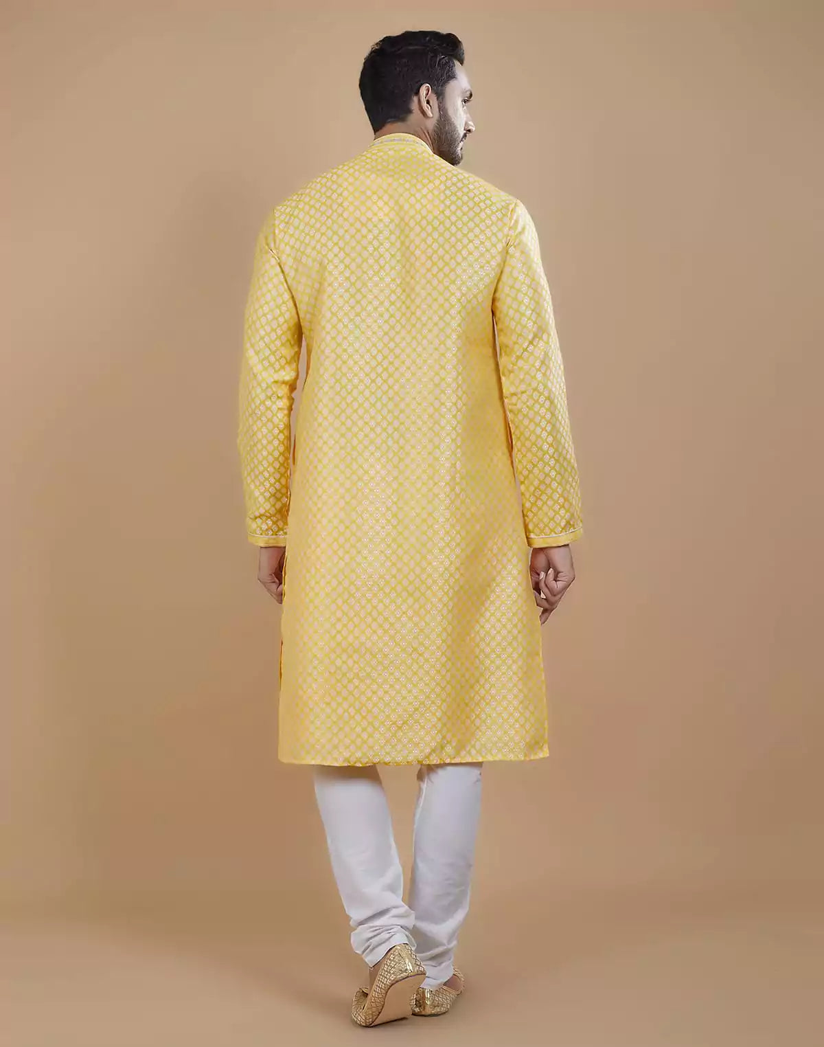 Image of All Over Silver Bootis Jacquard Kurta Set