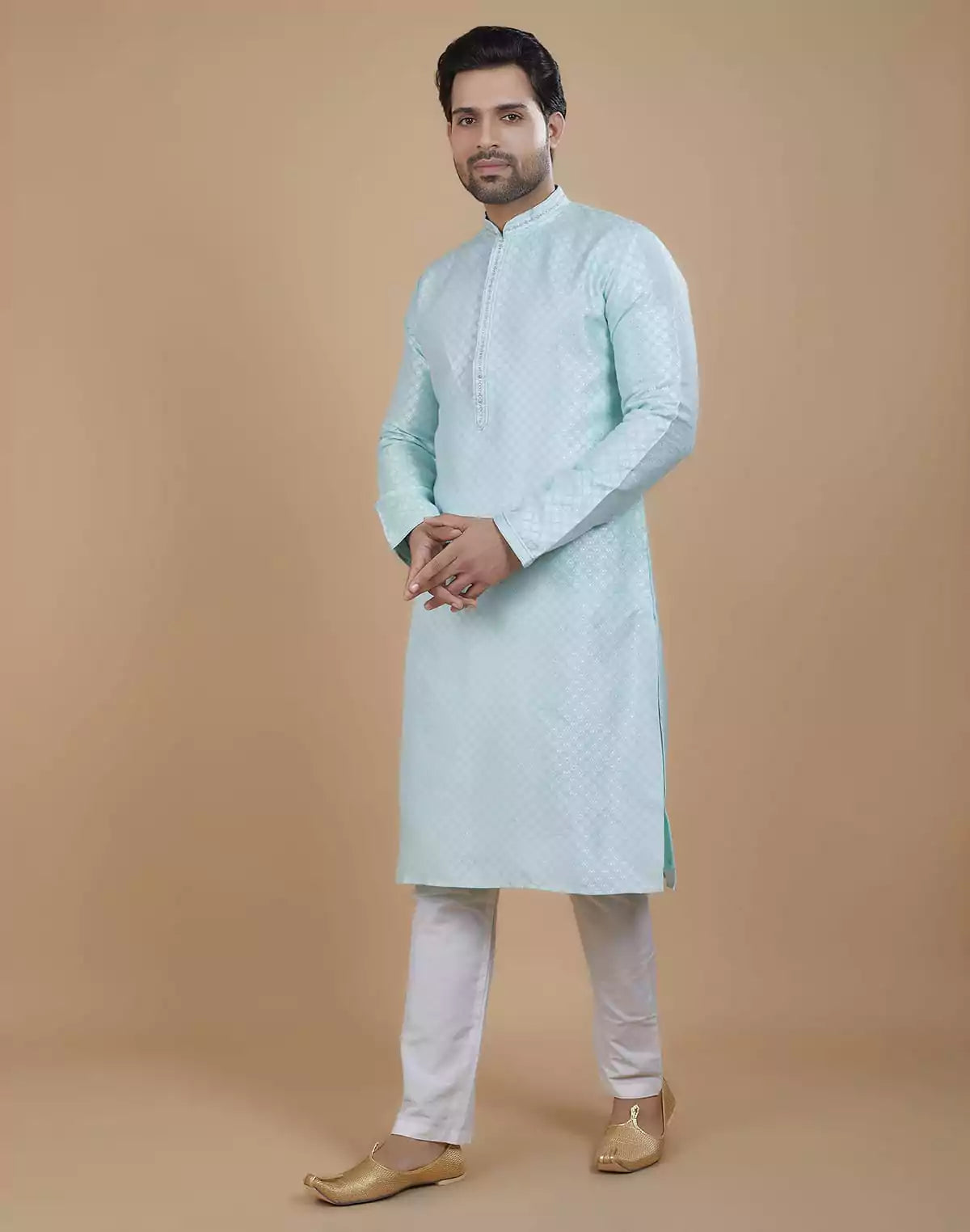 Image of All Over Silver Bootis Kurta Set