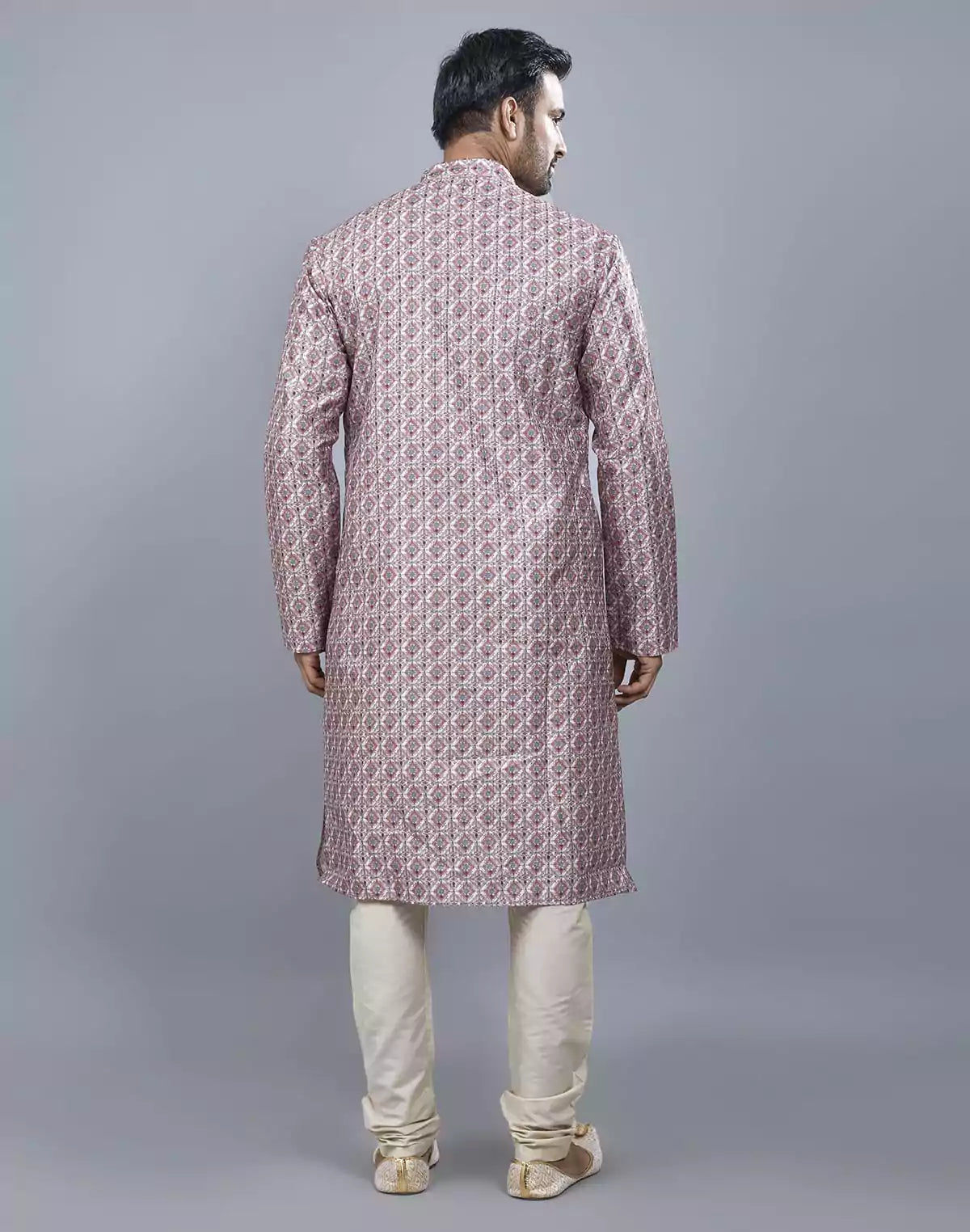 Image of Brocade All Over Multi Color Printed Kurta Set