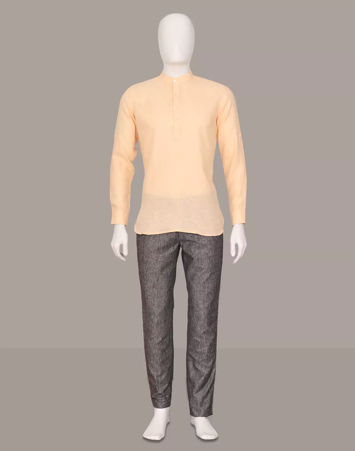 Image of Lenin Solid Casual Short Kurta