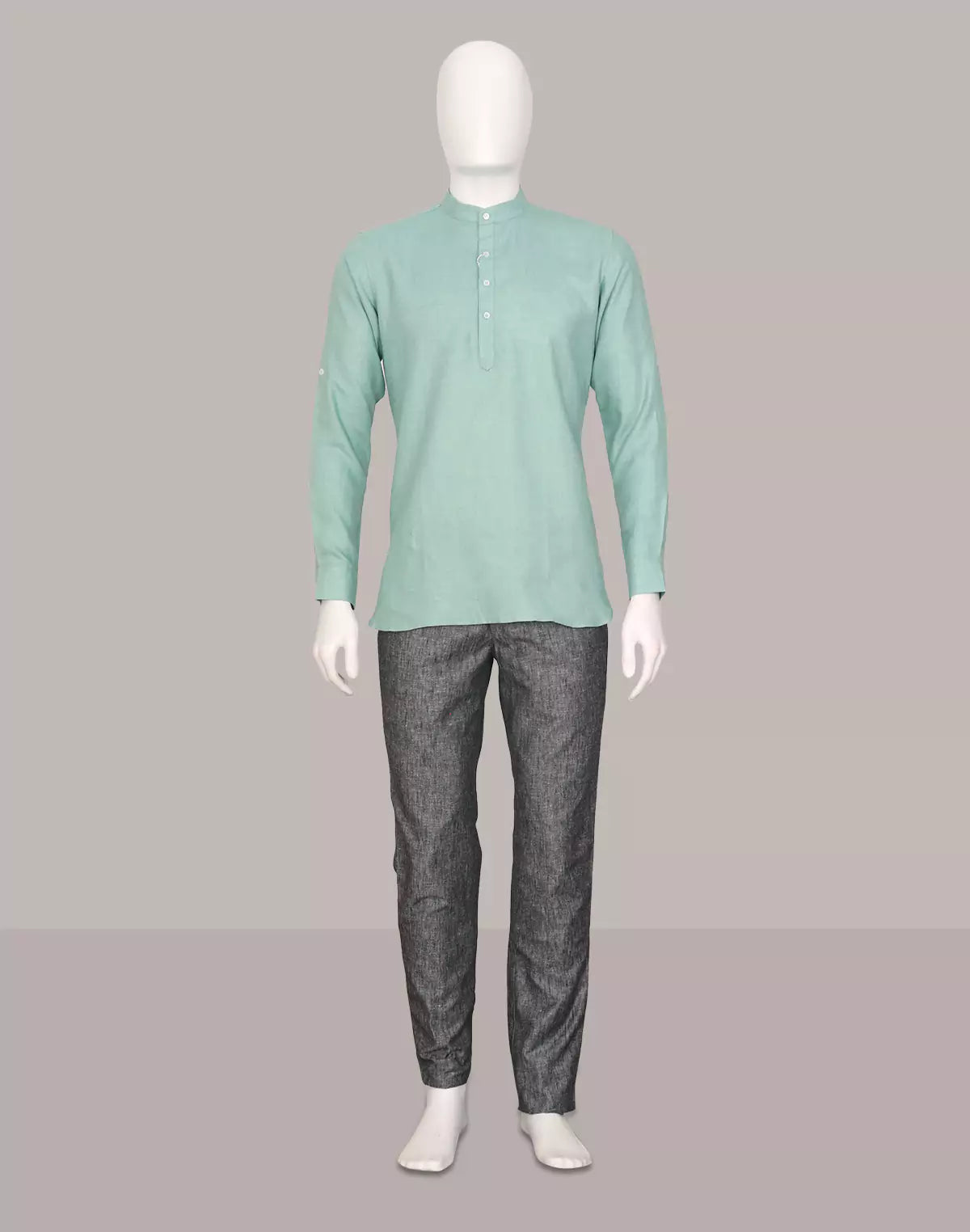 Image of Lenin Solid Casual Short Kurta