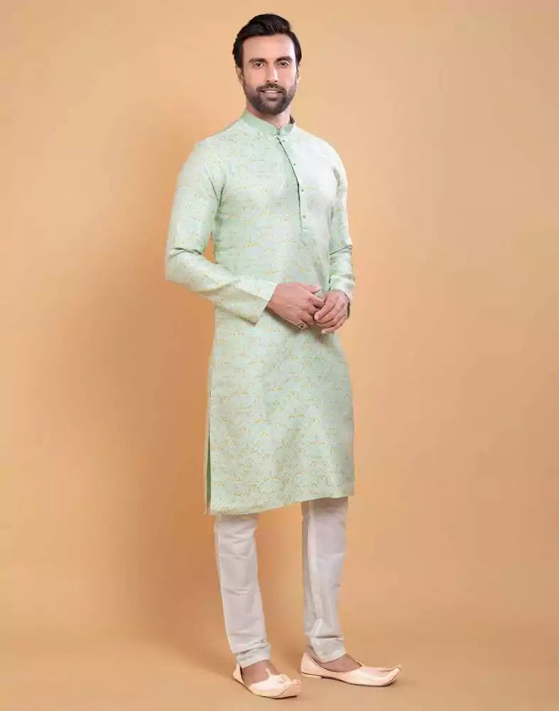 Image of Georgette Self Design Multicolor Combo Kurta Set
