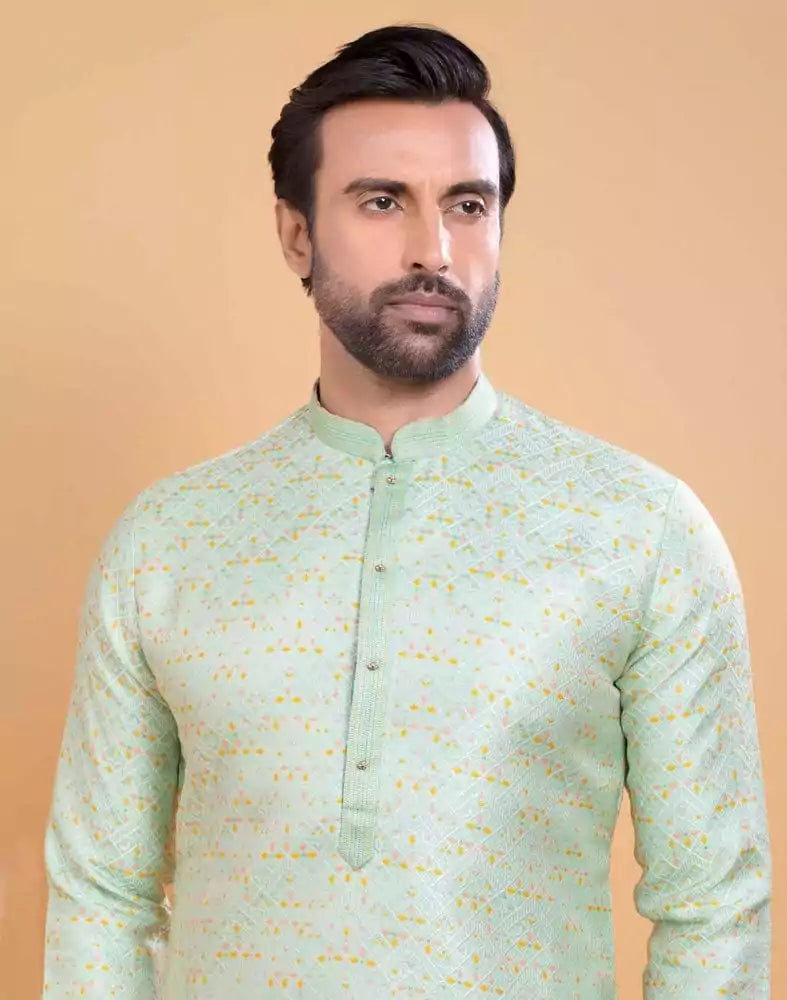 Image of Georgette Self Design Multicolor Combo Kurta Set