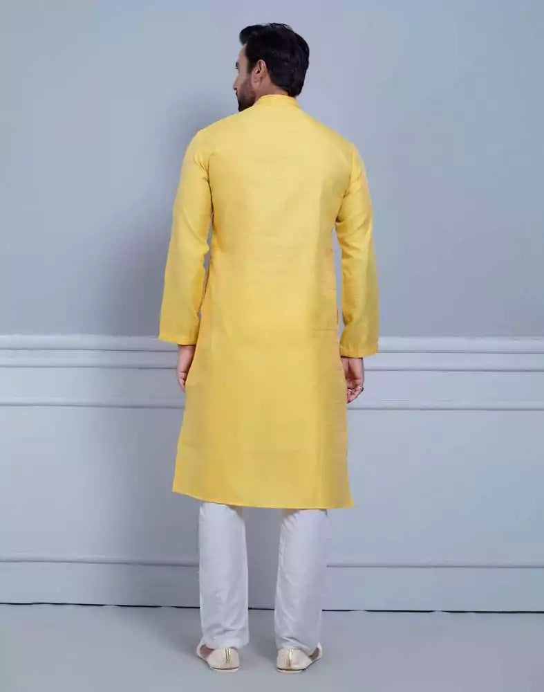 Image of Simple Self Made Festive Design Kurta Set