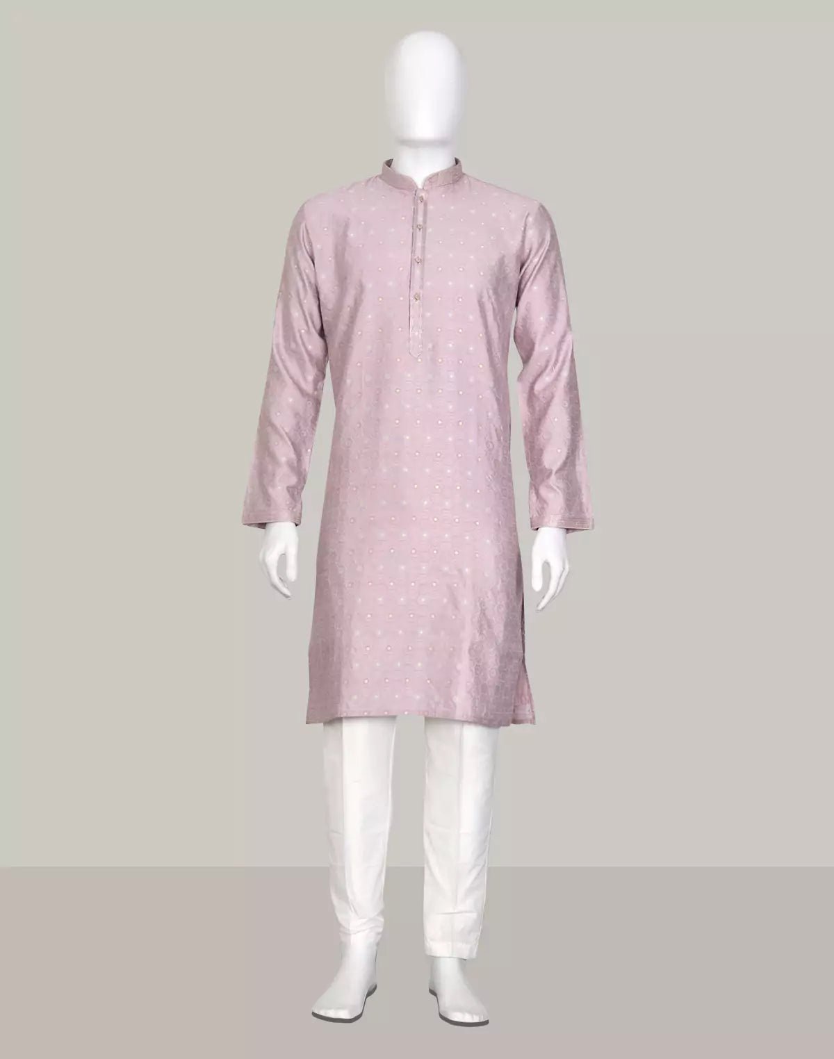 Image of Lilac Color Brocade Design Jacquard Kurta Pajama - South India Shopping Mall