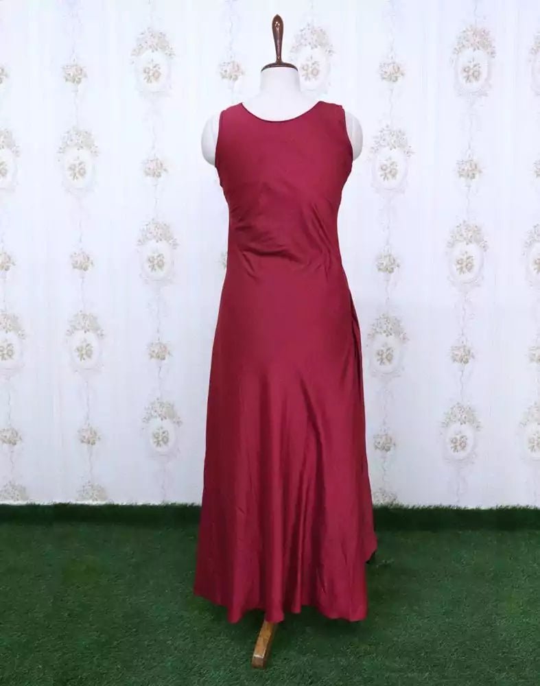 Image of Maroon Silk Kundhan work Kurti - South India Shopping Mall