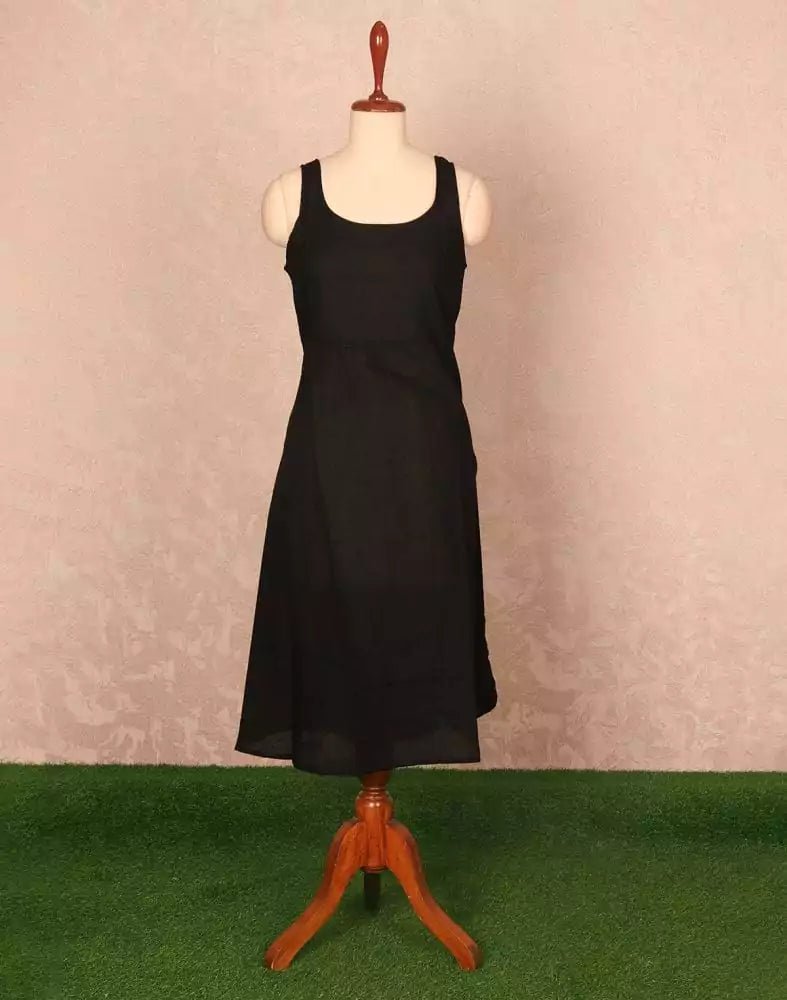 Image of Navy Blue Coloured Plain Cotton Kurti - South India Shopping Mall