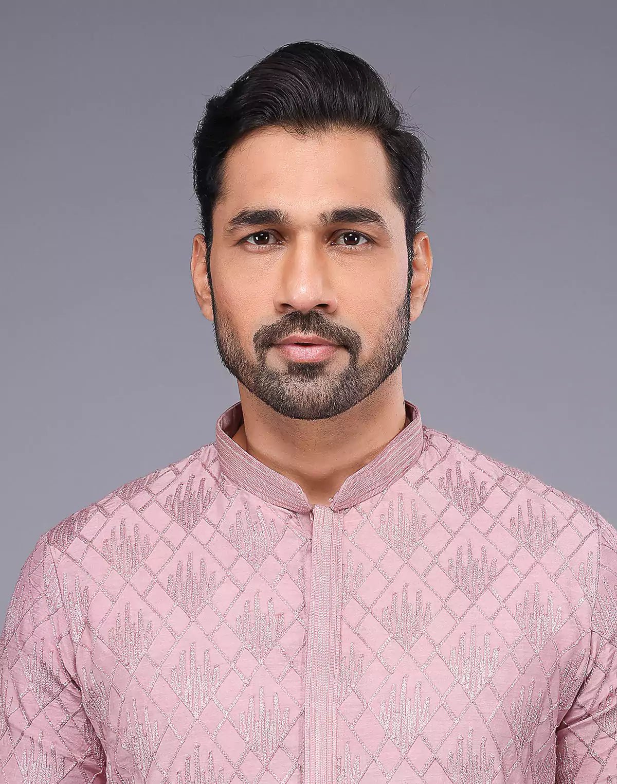 Image of Onion Imperial Patterned Thread Soft Silk Silk Kurta Pajama - South India Shopping Mall