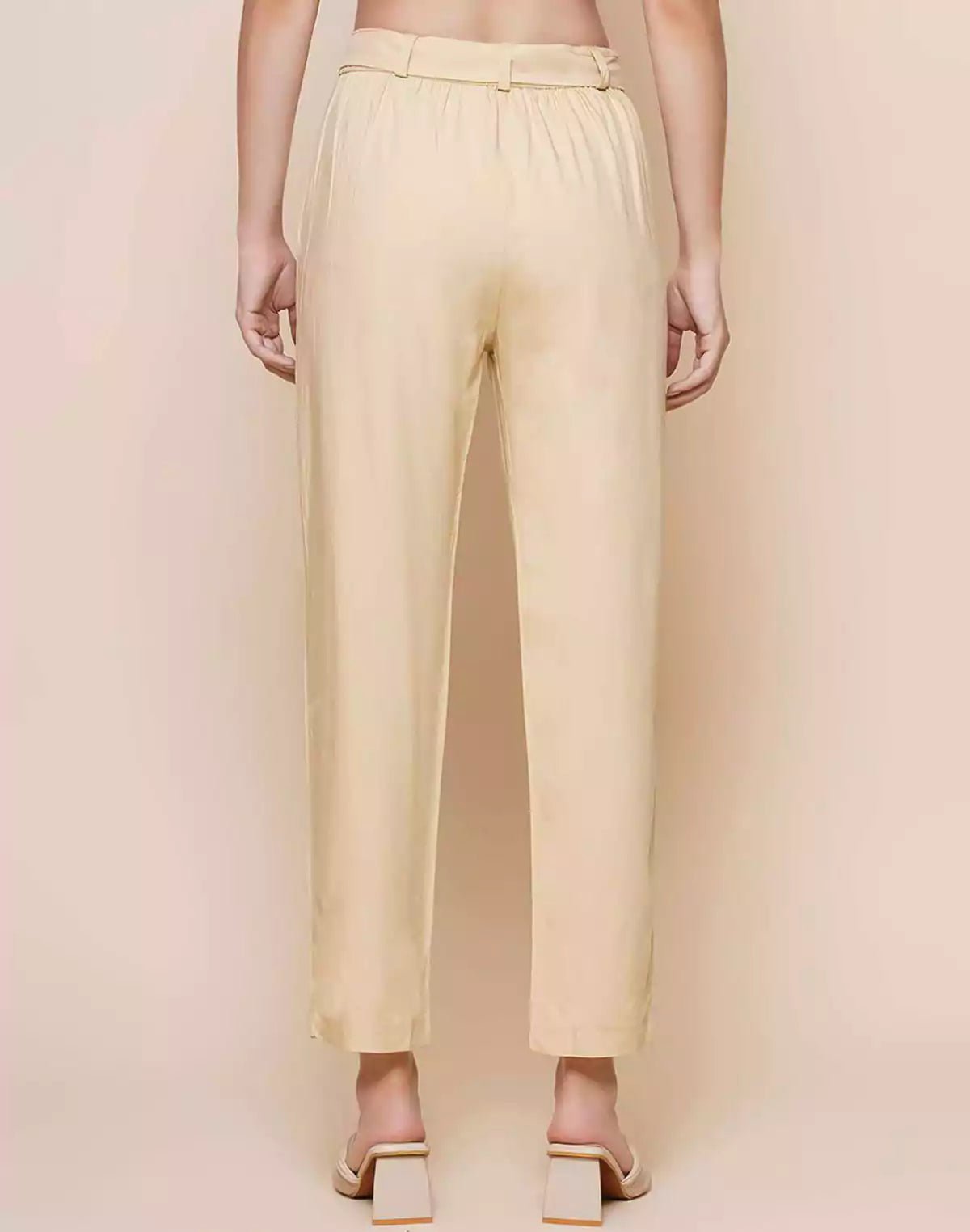 Image of Plain Viscose Rayon Cream Pant - South India Shopping Mall