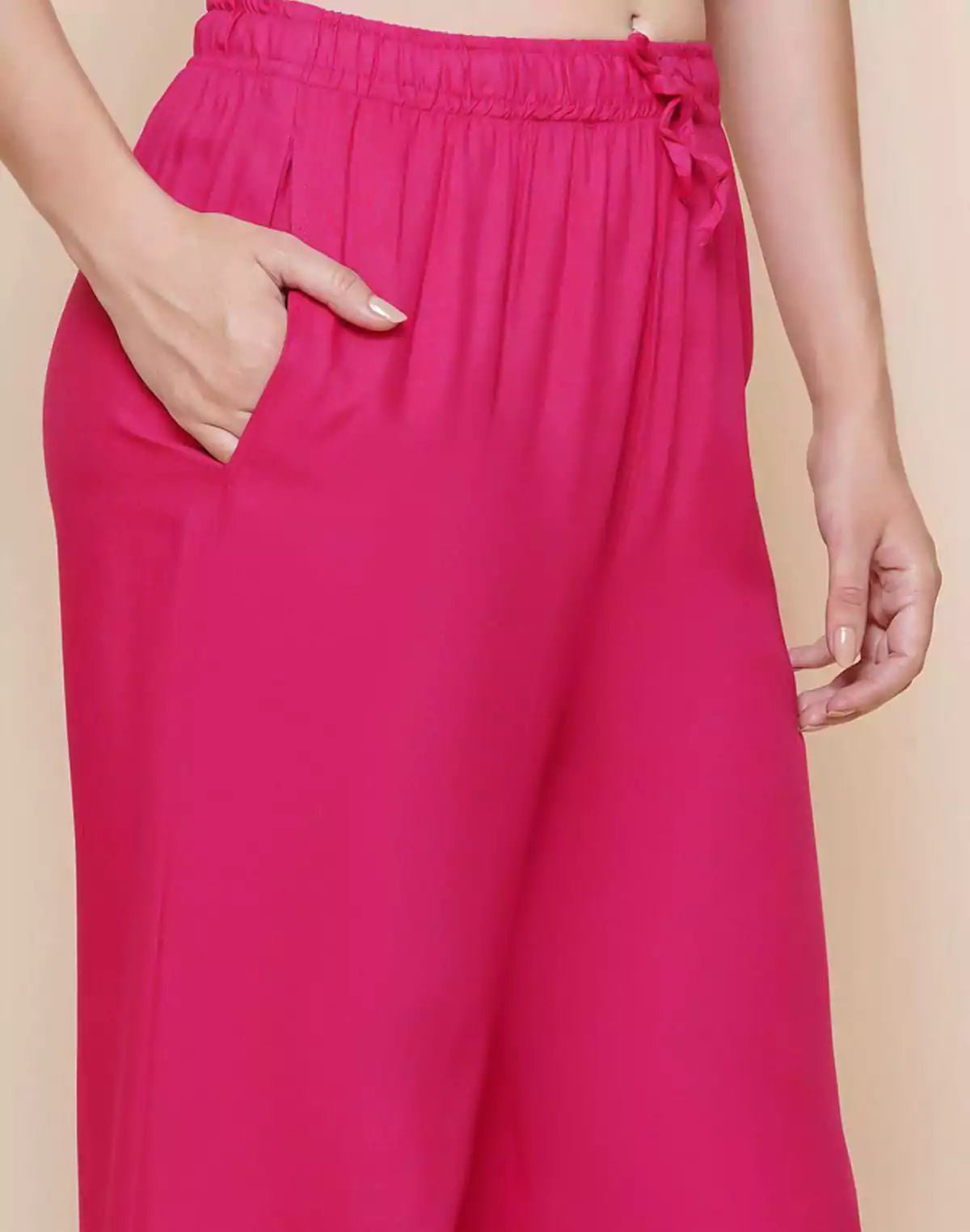 Image of Plain Viscose Rayon Plazzo Pant - South India Shopping Mall