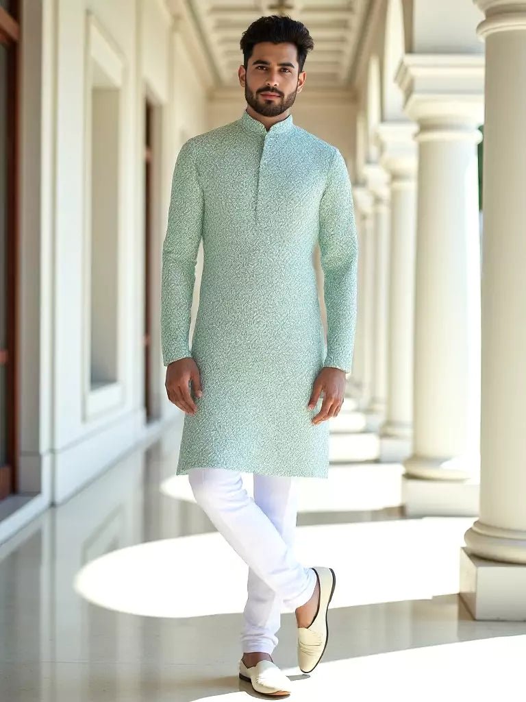 Image of Radiant Cream Floral Print Cotton Blended Kurta - South India Shopping Mall