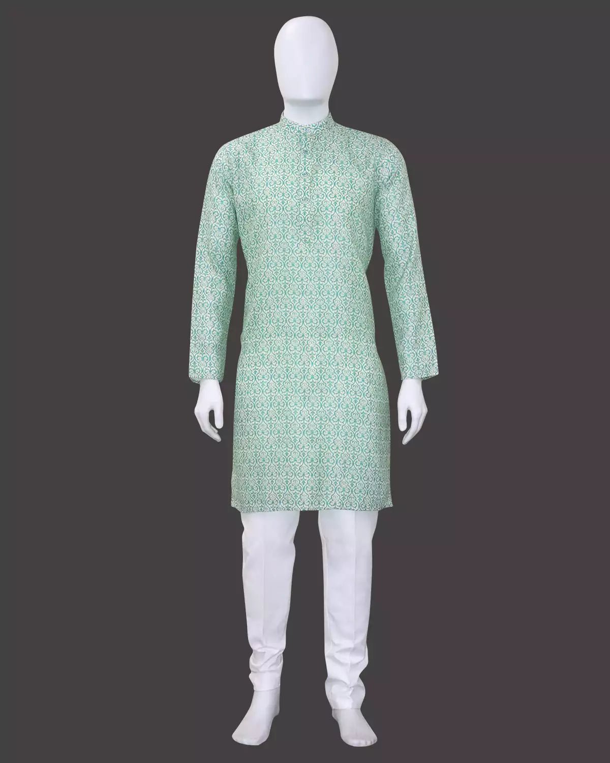 Image of Radiant Cream Floral Print Cotton Blended Kurta - South India Shopping Mall