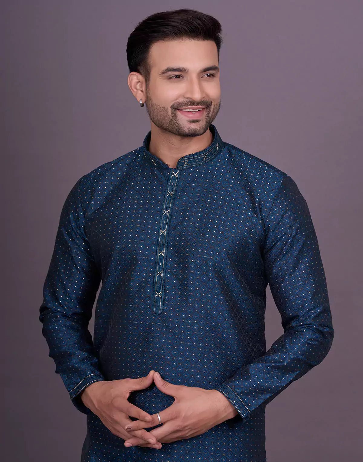 Image of Rama Self Brocade Weaving Jacquard Kurta Pyjama - South India Shopping Mall
