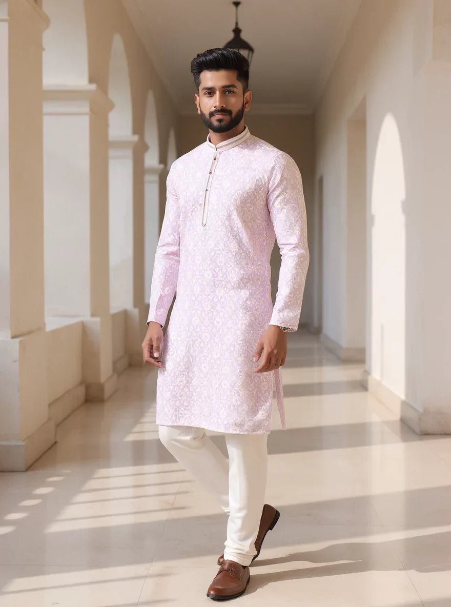 Image of Royal Purple Chikankari work Georgette Kurta Set - South India Shopping Mall