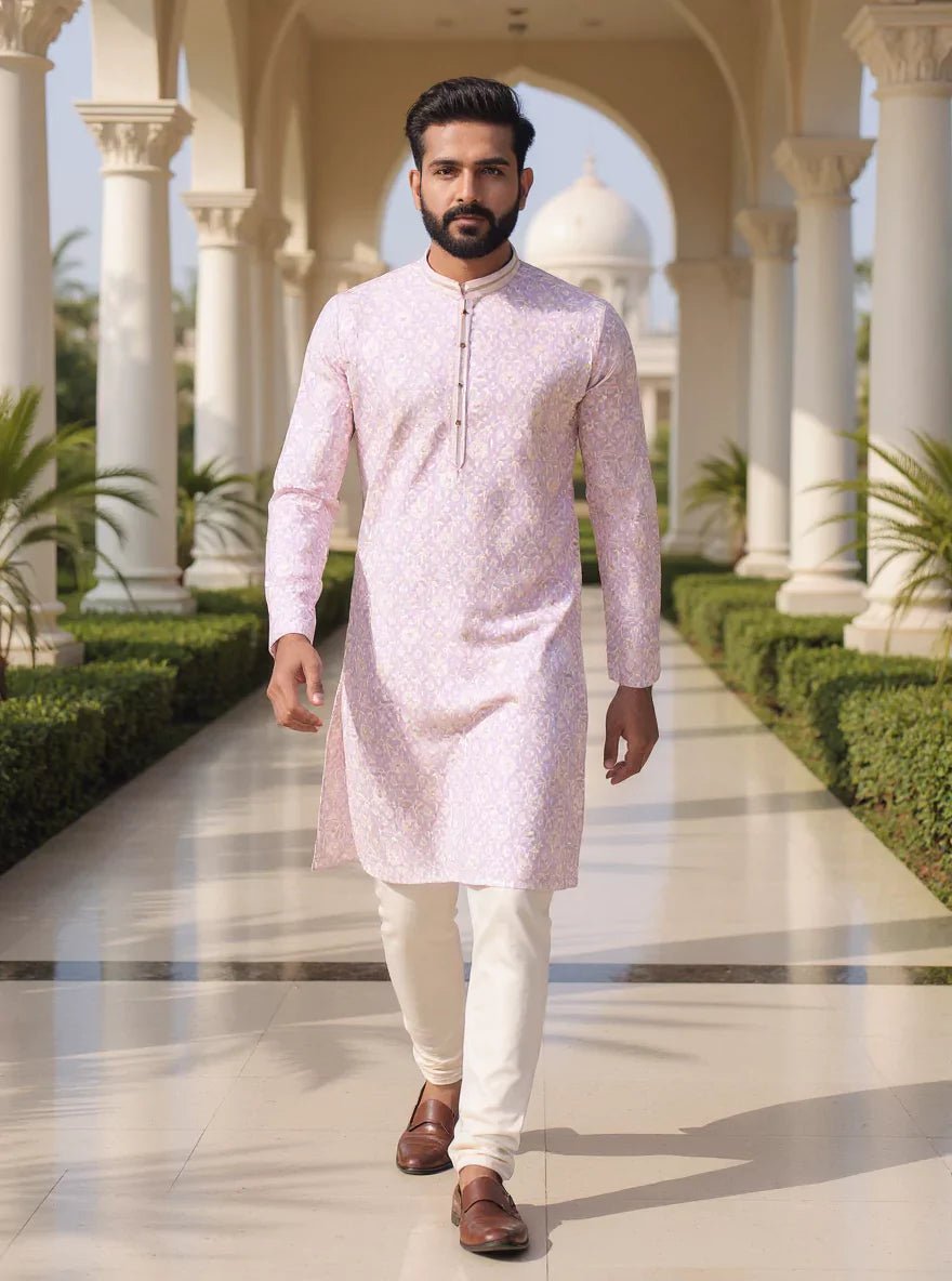 Image of Royal Purple Chikankari work Georgette Kurta Set - South India Shopping Mall