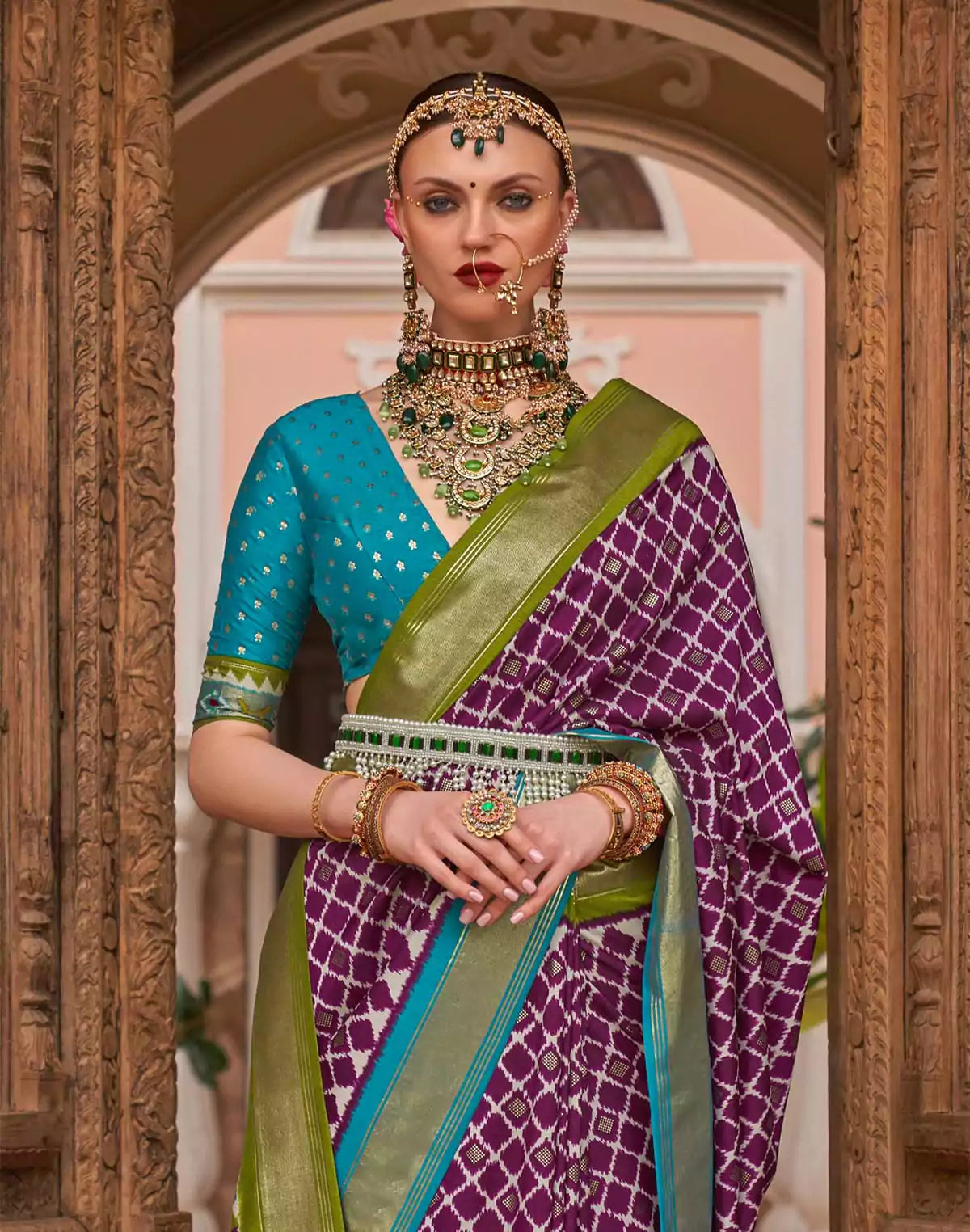 Image of Deep Purple Patola Saree