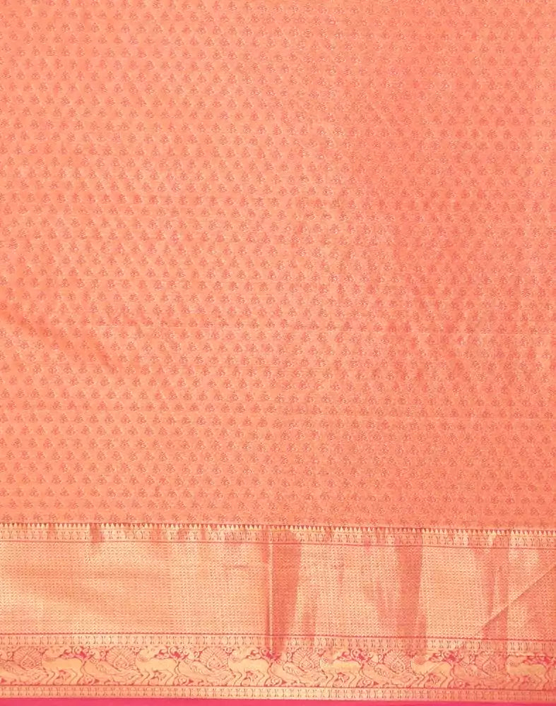 Image of Gold Kantha Embroidered work Semi Silk Saree