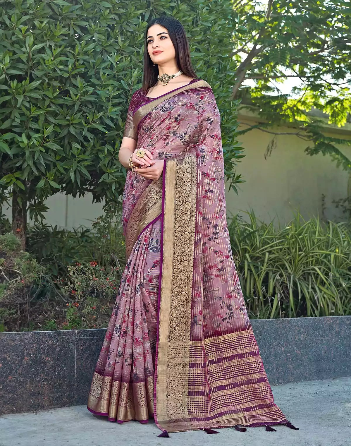 Image of Traditional Dola Silk Party Wear Saree