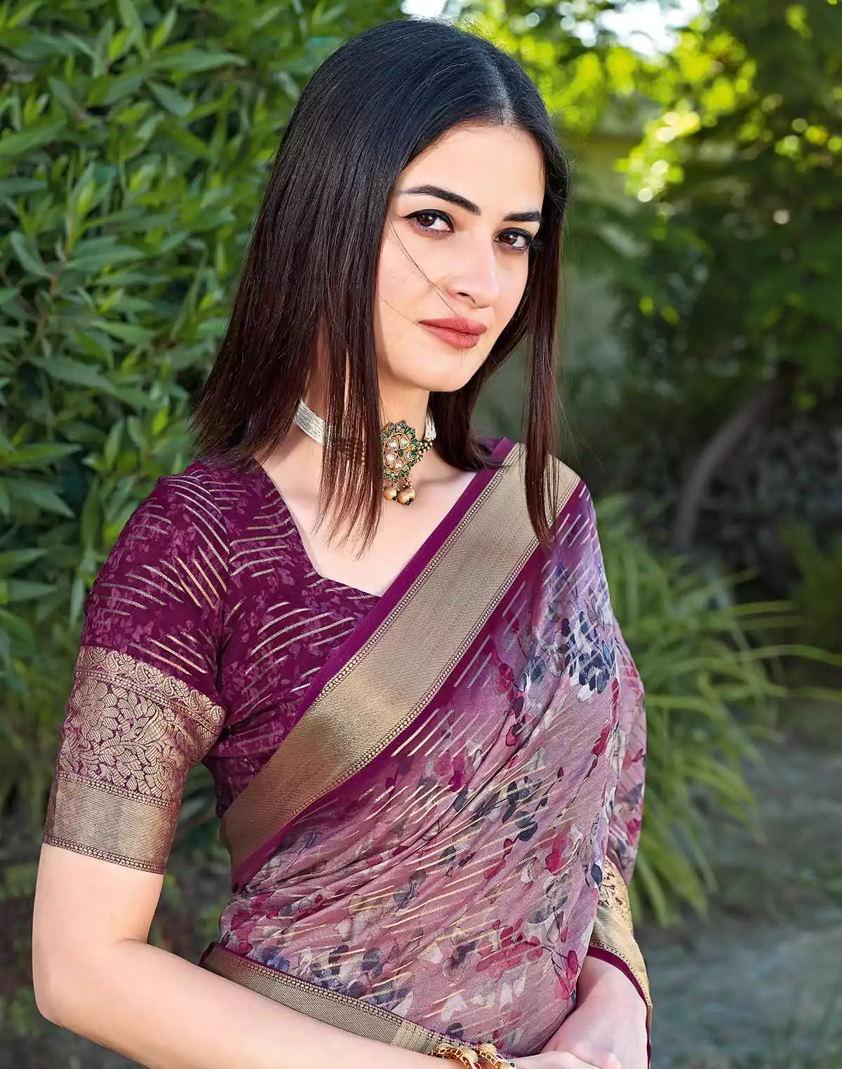 Image of Traditional Dola Silk Party Wear Saree