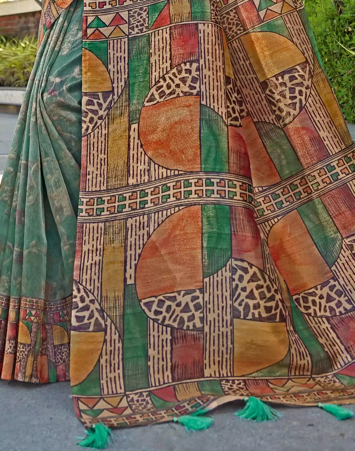 Image of Elegant Digital Print Tissue Saree