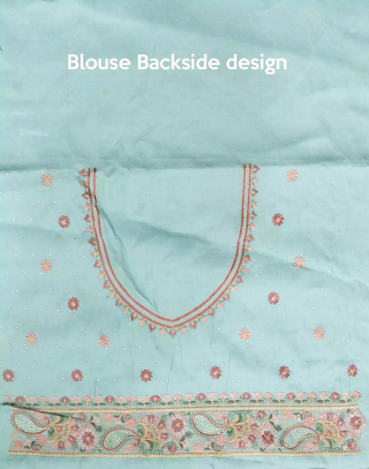 Image of All Over Heavy Embroidery work Raw Silk Saree