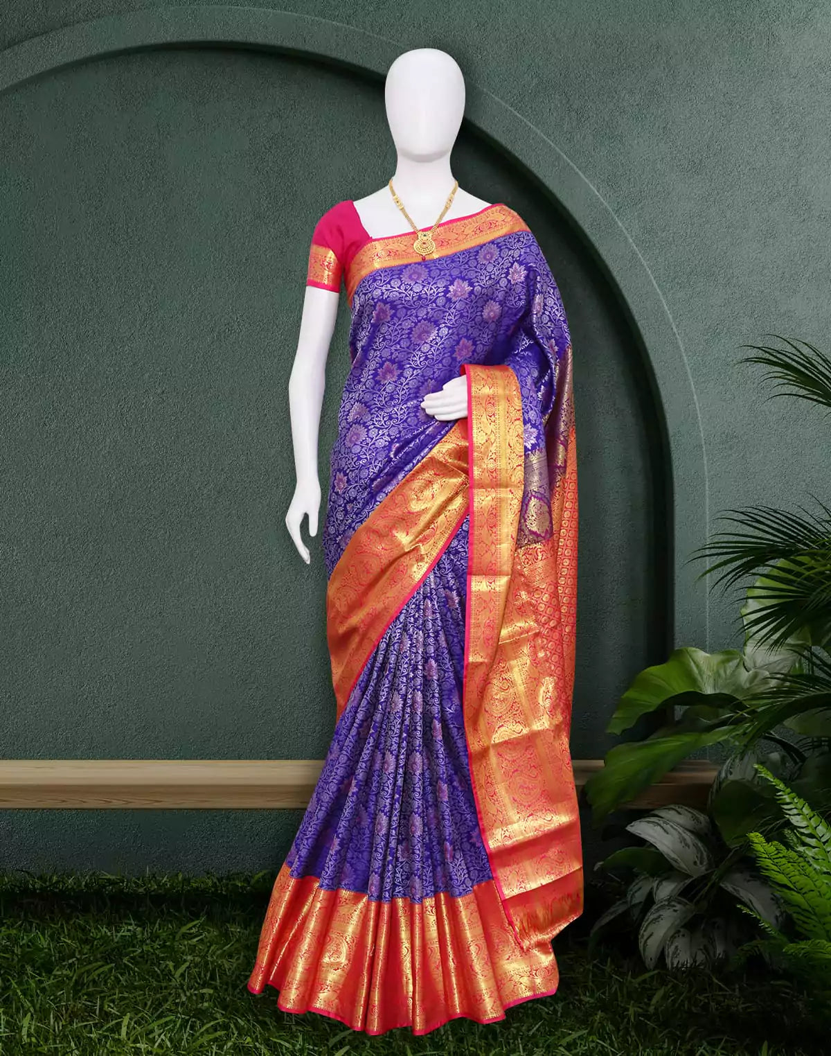 Image of Exclusive Royal Blue Kanchi Pattu Saree