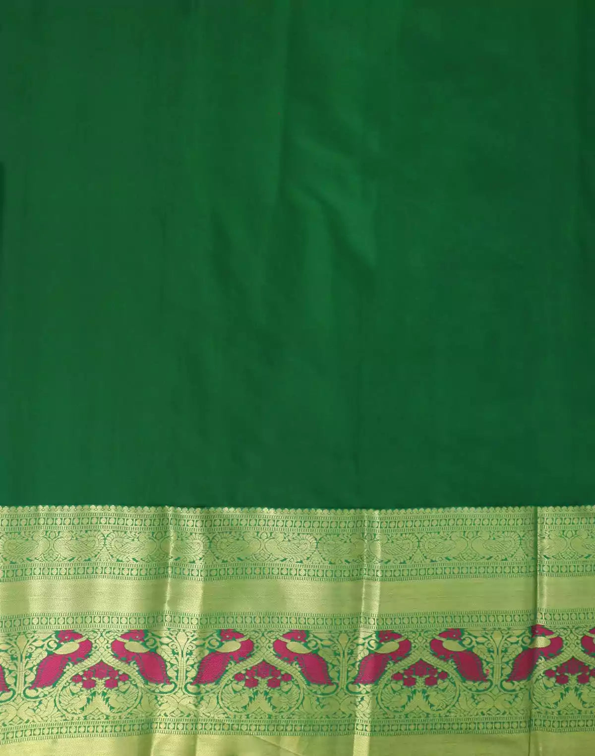 Image of Peach Colour beautiful Silver zari Kanchi Pattu Saree