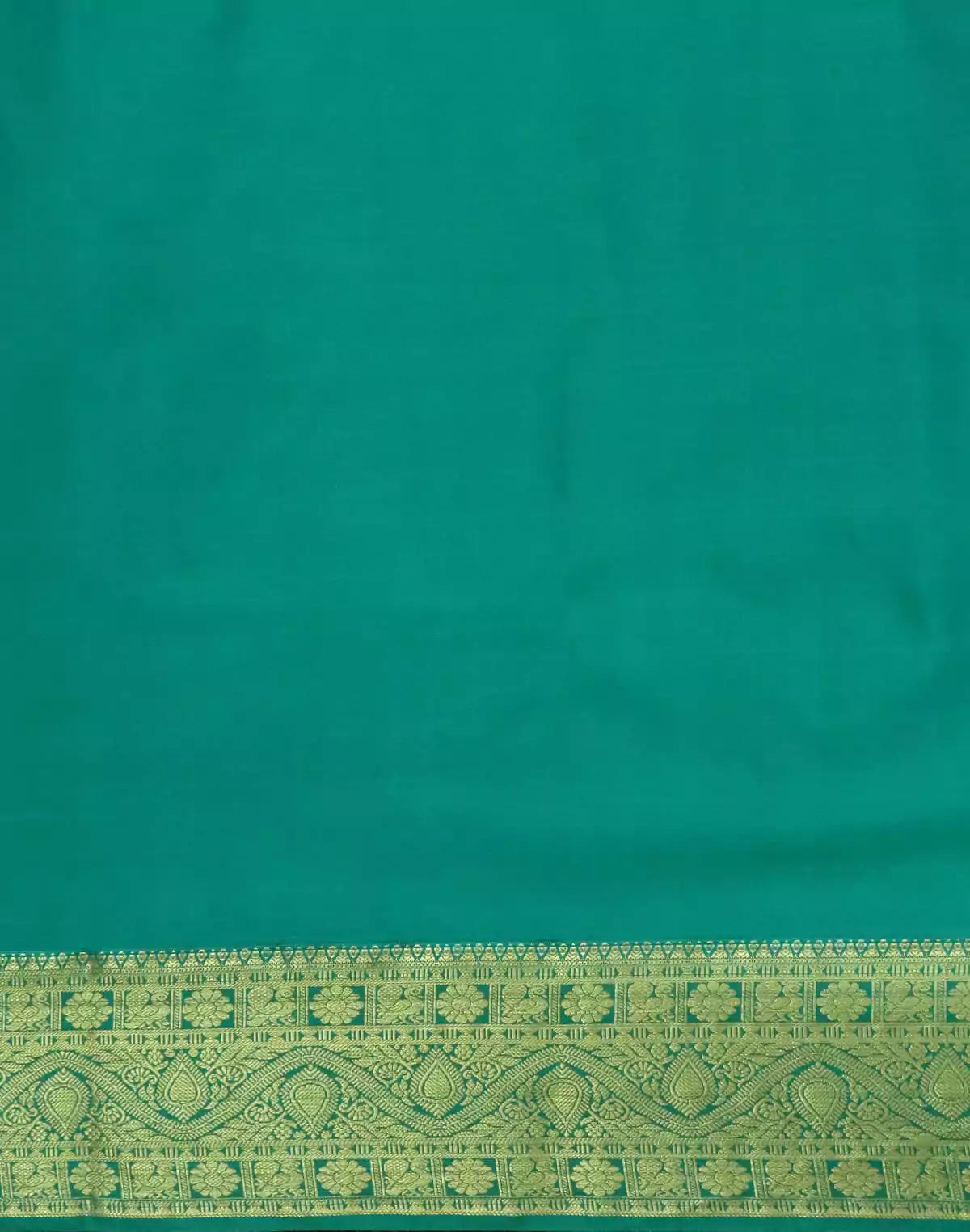 Image of Orange all over Floral Zari Contrast Border Saree