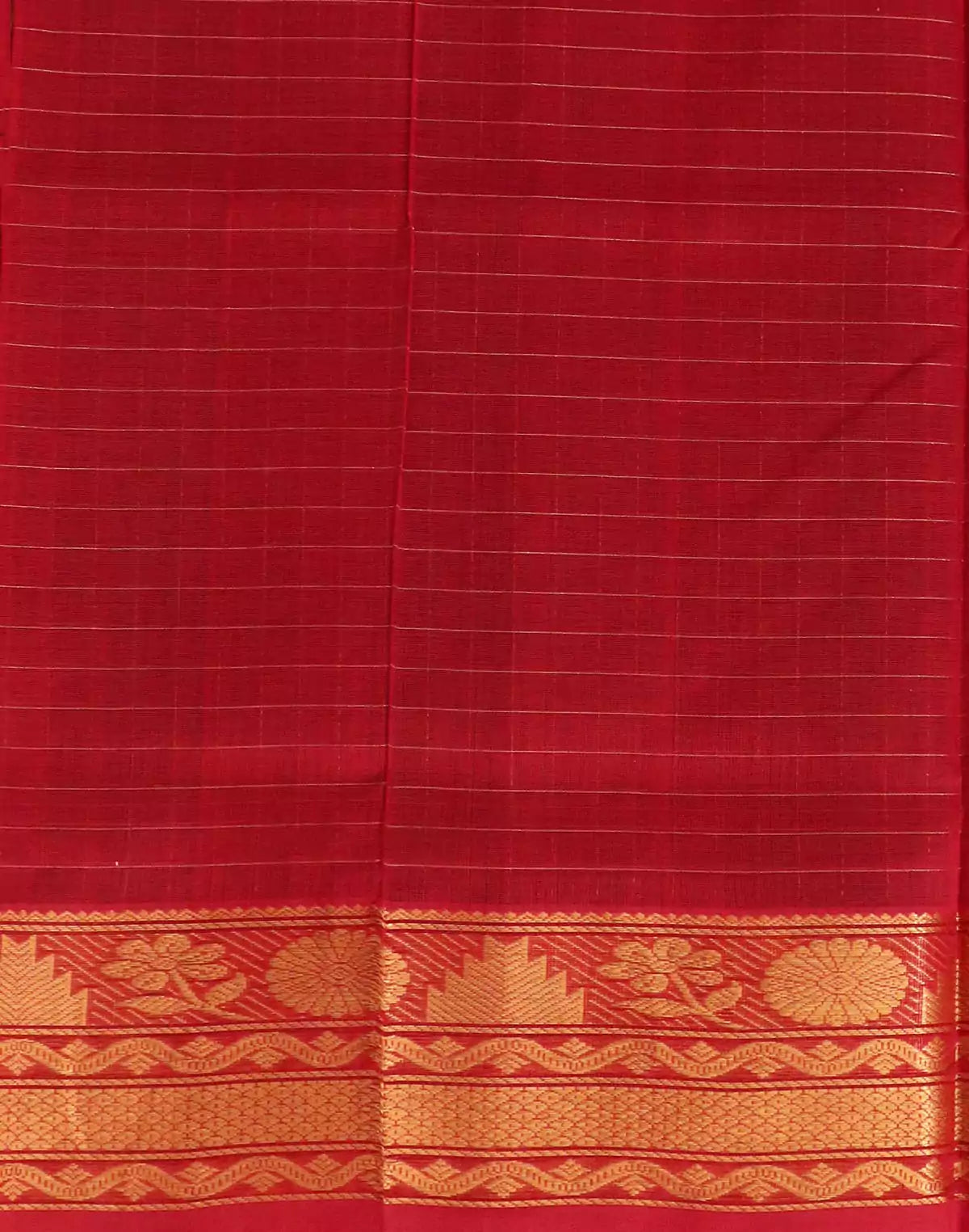 Image of Bottle Green Pure Venkatagiri Sico Checks Cotton Saree