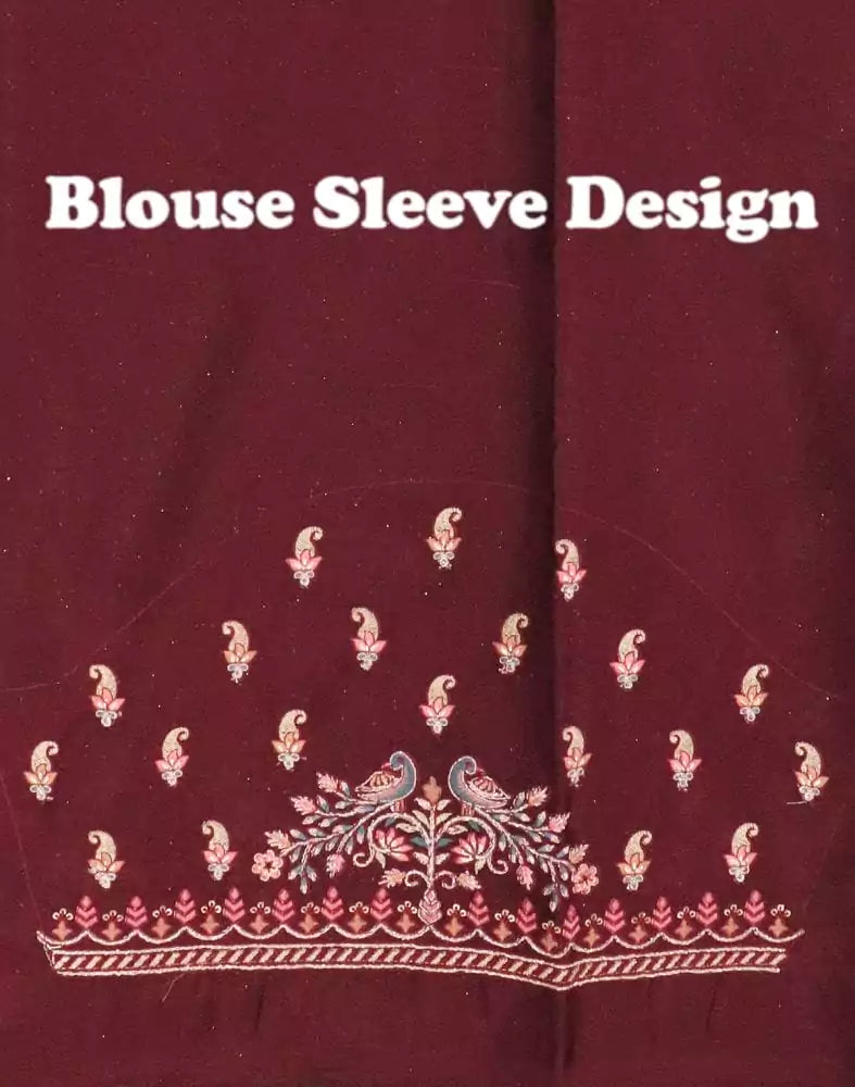 Image of Dark Grey Paisley Banaras Jute Saree