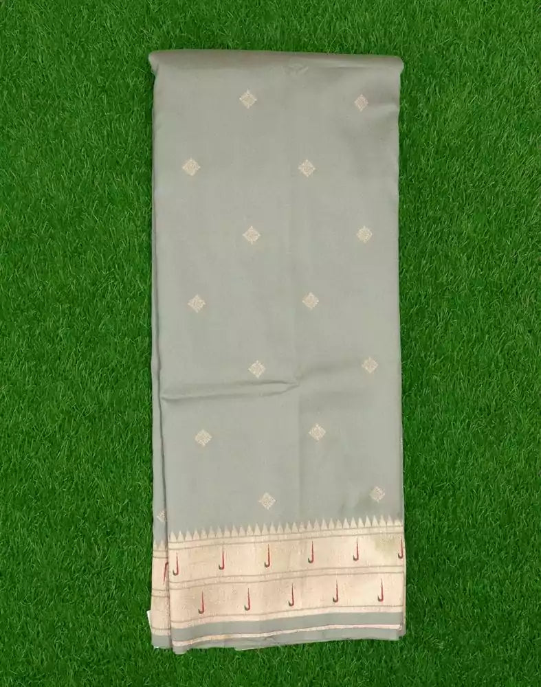 Image of Grey Butta Banaras Fancy Saree