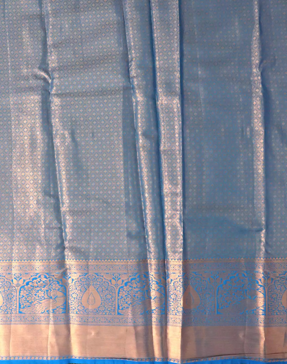 Image of Light Orange Tissue Jaal Meenakari Silk Saree