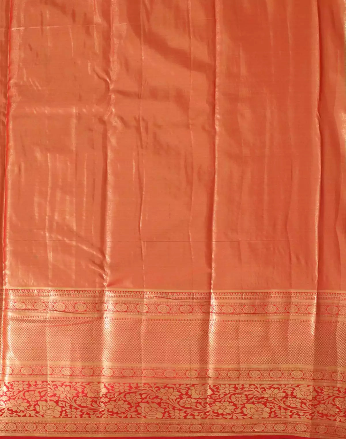 Image of Parrot Green Floral Tissue Jaal Saree