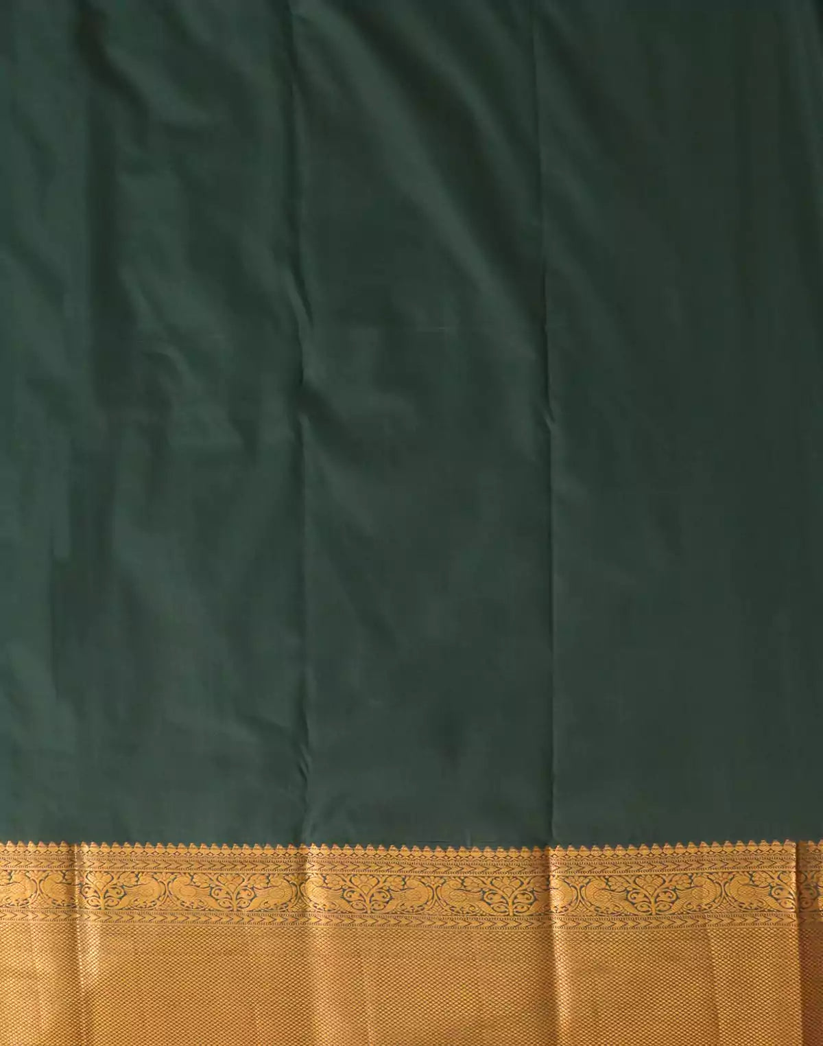 Image of Magenta Floral Silk Saree with Copper Zari Border