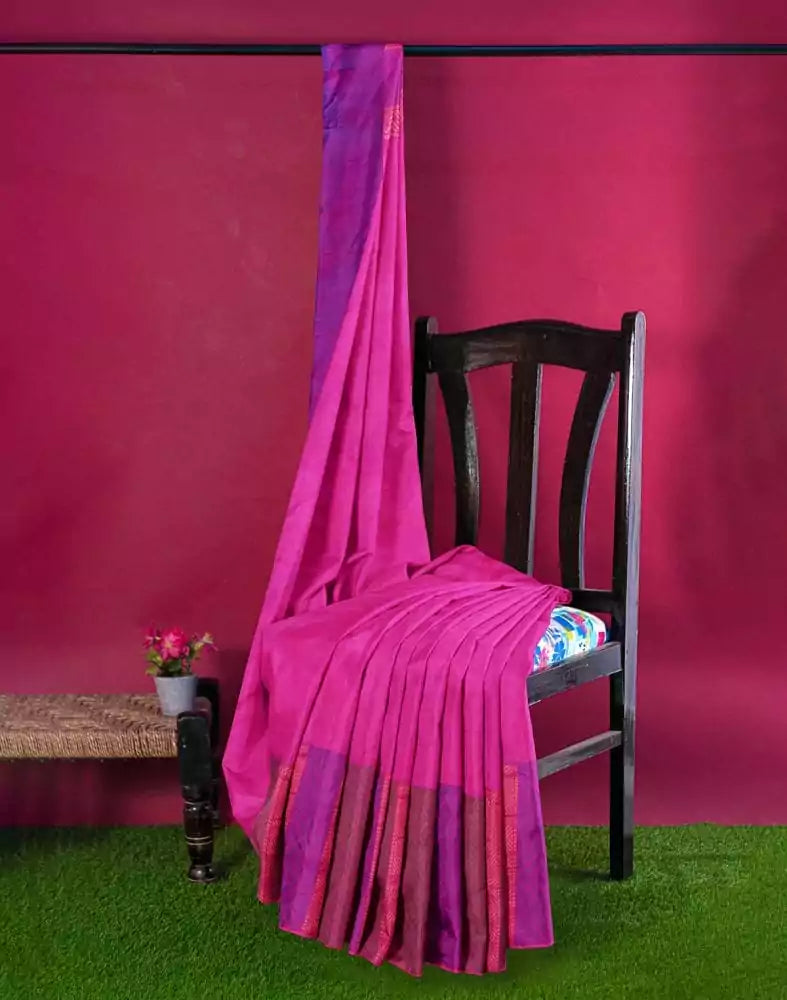 Image of Dark Pink Uppada Pattu Saree