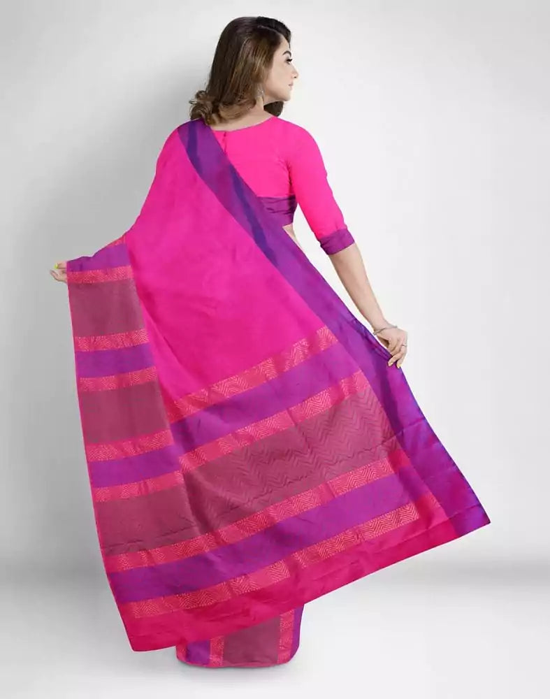 Image of Dark Pink Uppada Pattu Saree