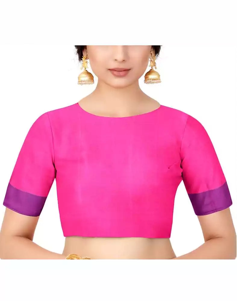 Image of Dark Pink Uppada Pattu Saree