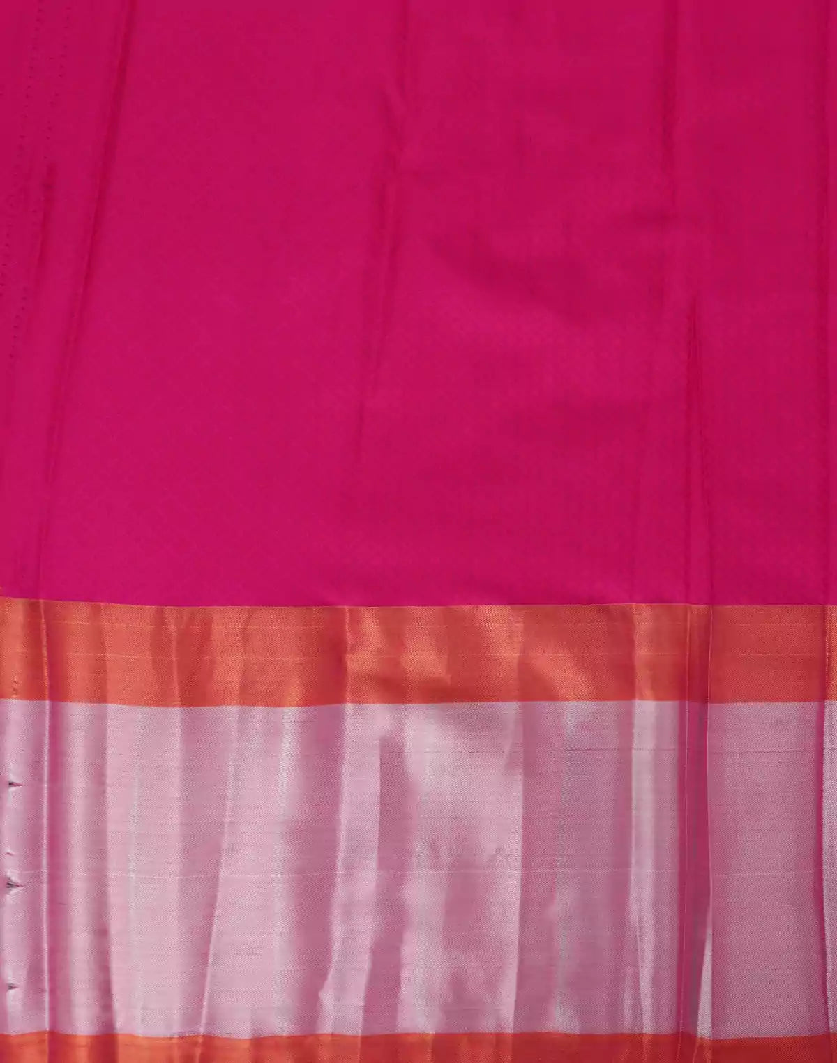 Image of Kanchi Pattu Saree in Sky Blue Color and Pink combination Blouse