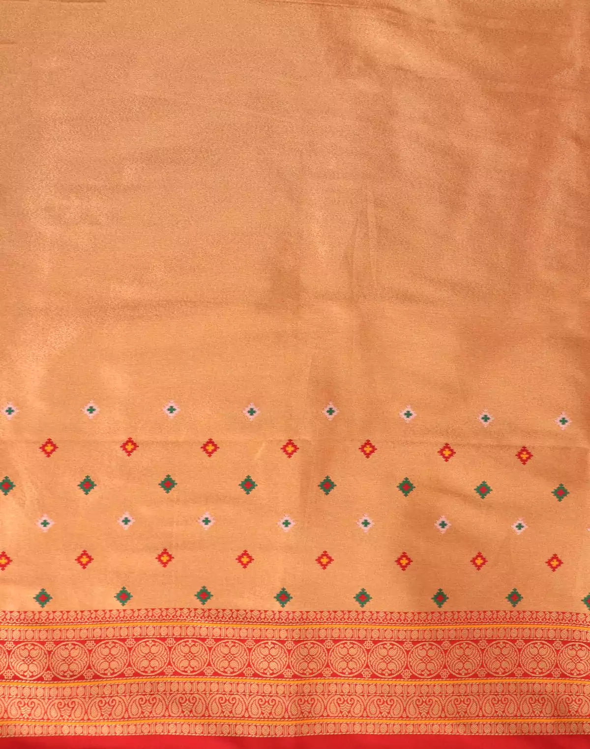 Image of Magenta Banaras Pochampally Border Saree