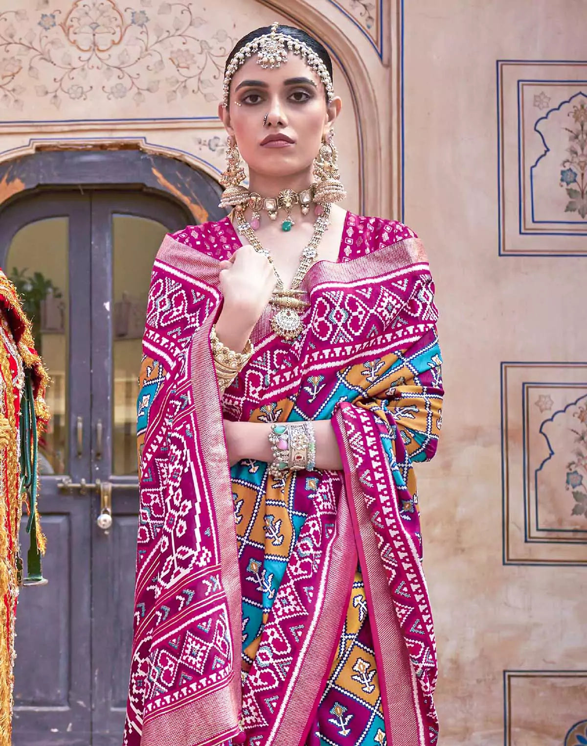 Image of Yellow Patola Designer Saree