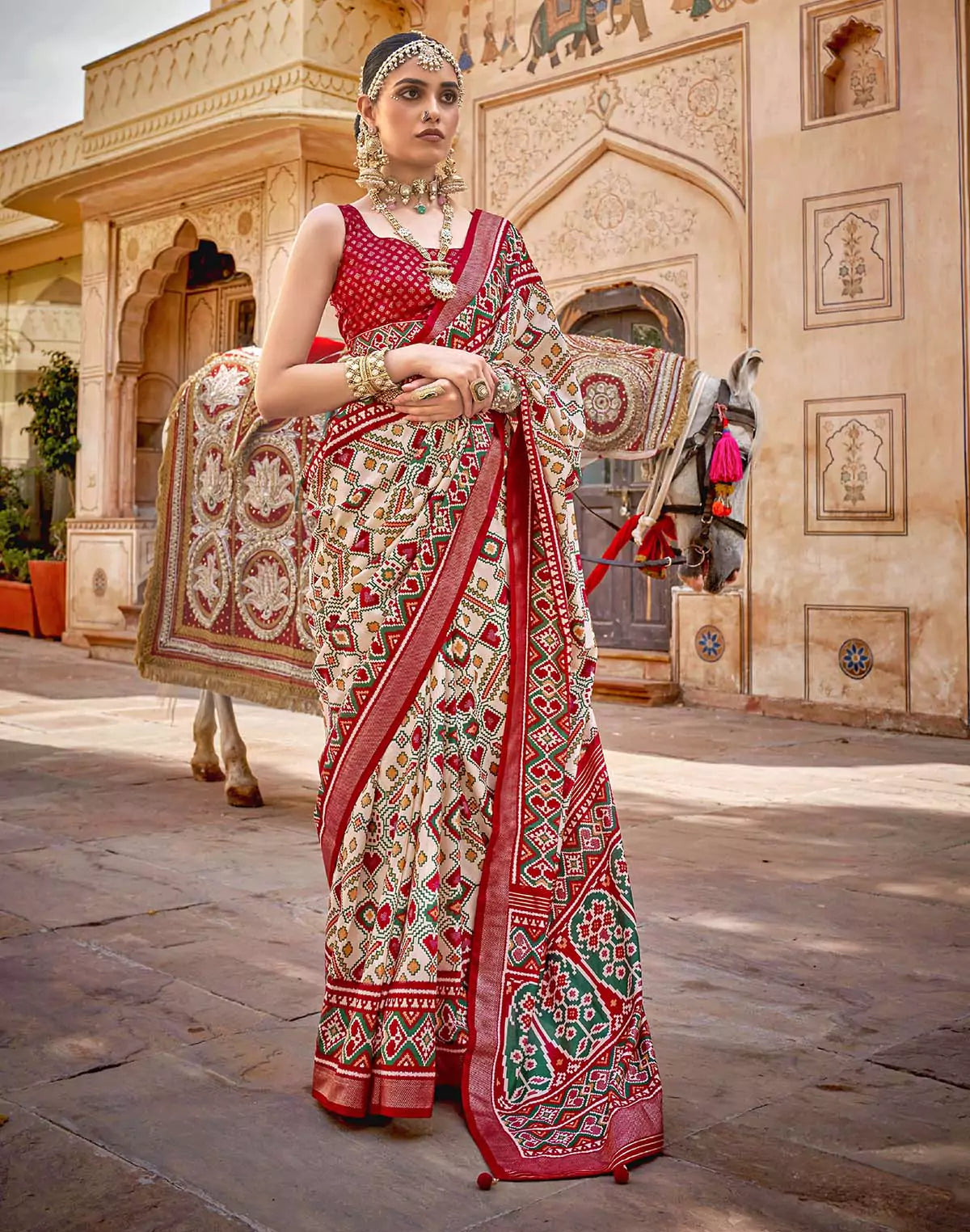 Image of Patola Silk Ikat Saree