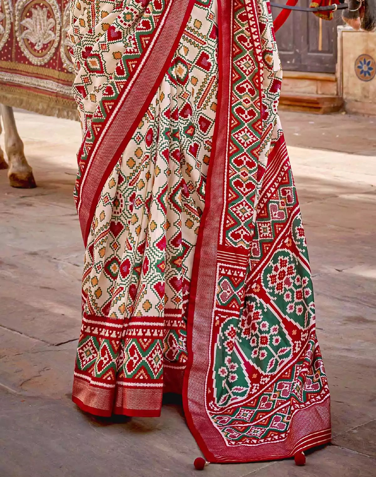 Image of Patola Silk Ikat Saree
