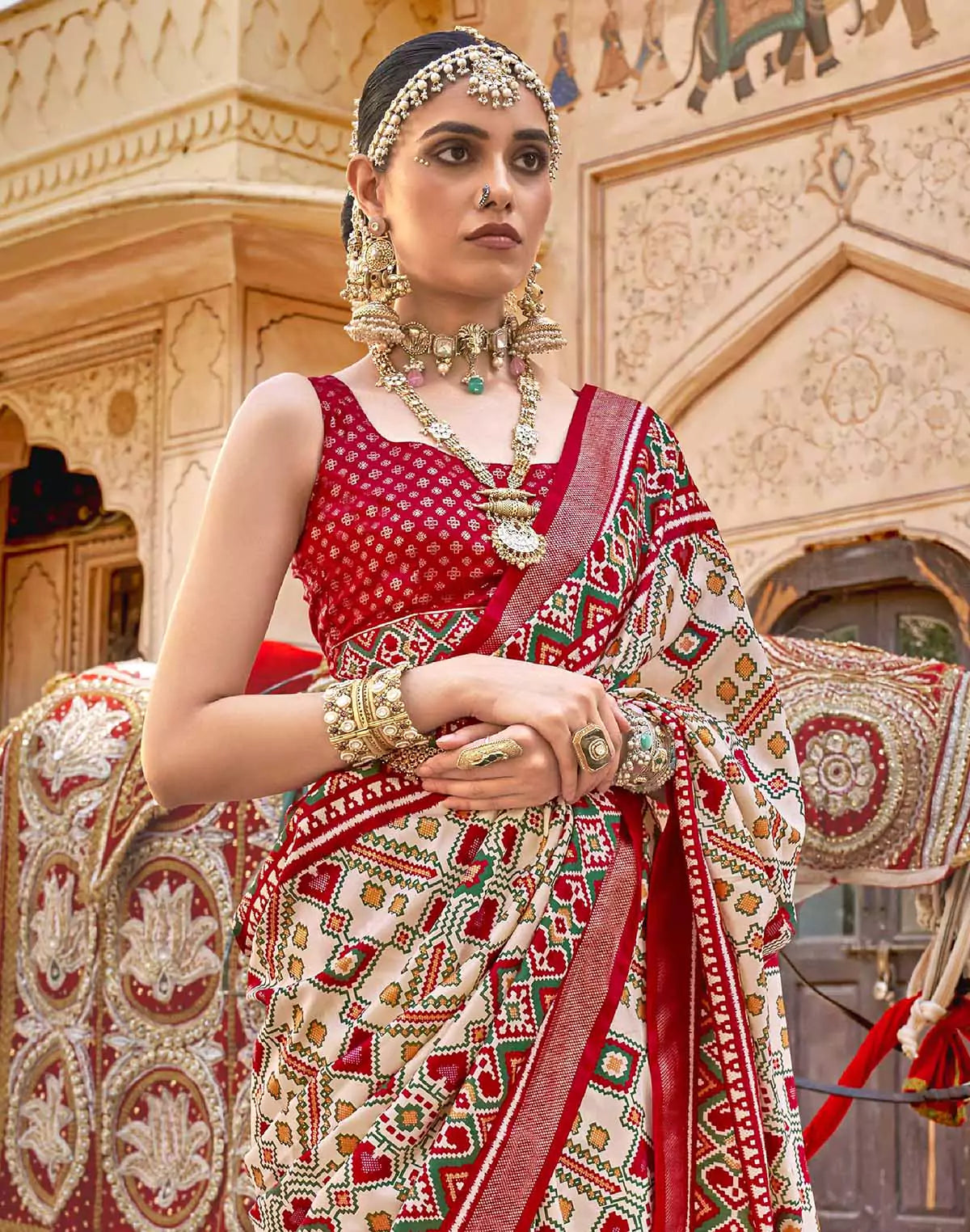 Image of Patola Silk Ikat Saree