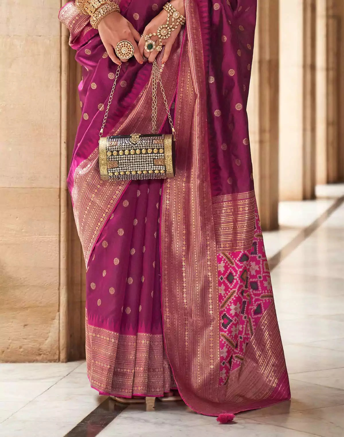 Image of Light Purple Banaras Patola Saree