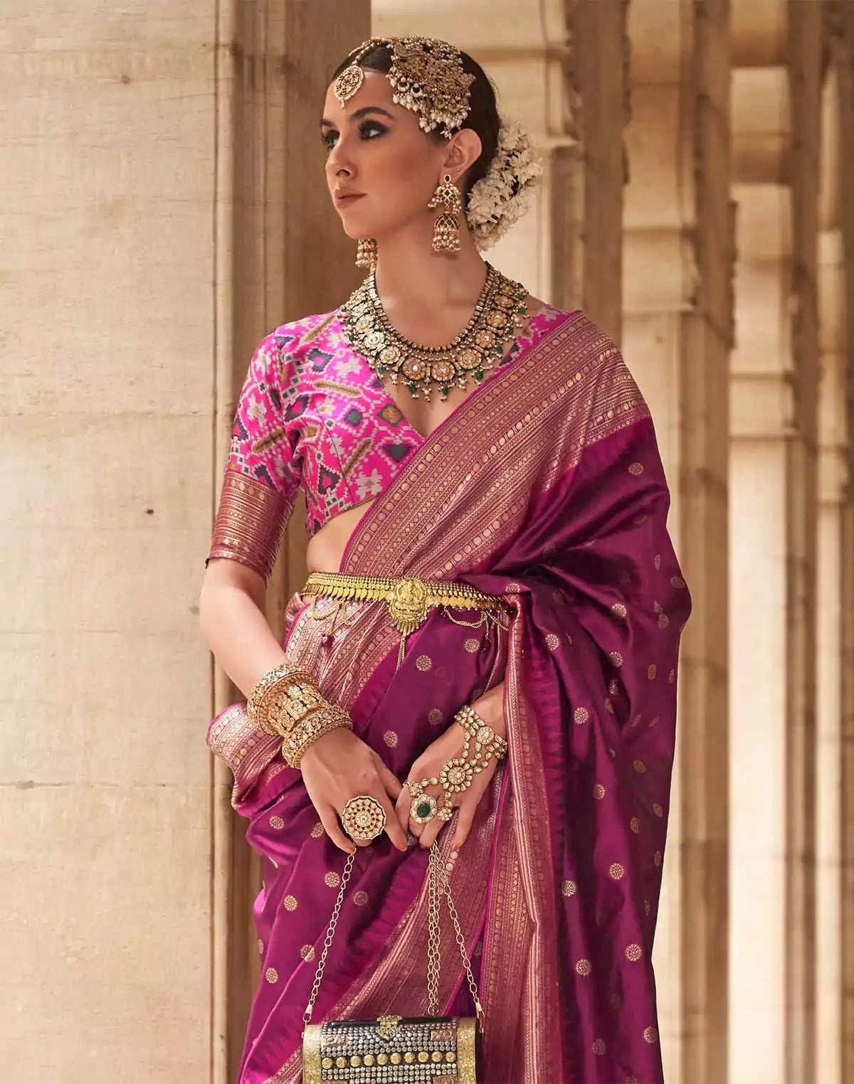 Image of Light Purple Banaras Patola Saree