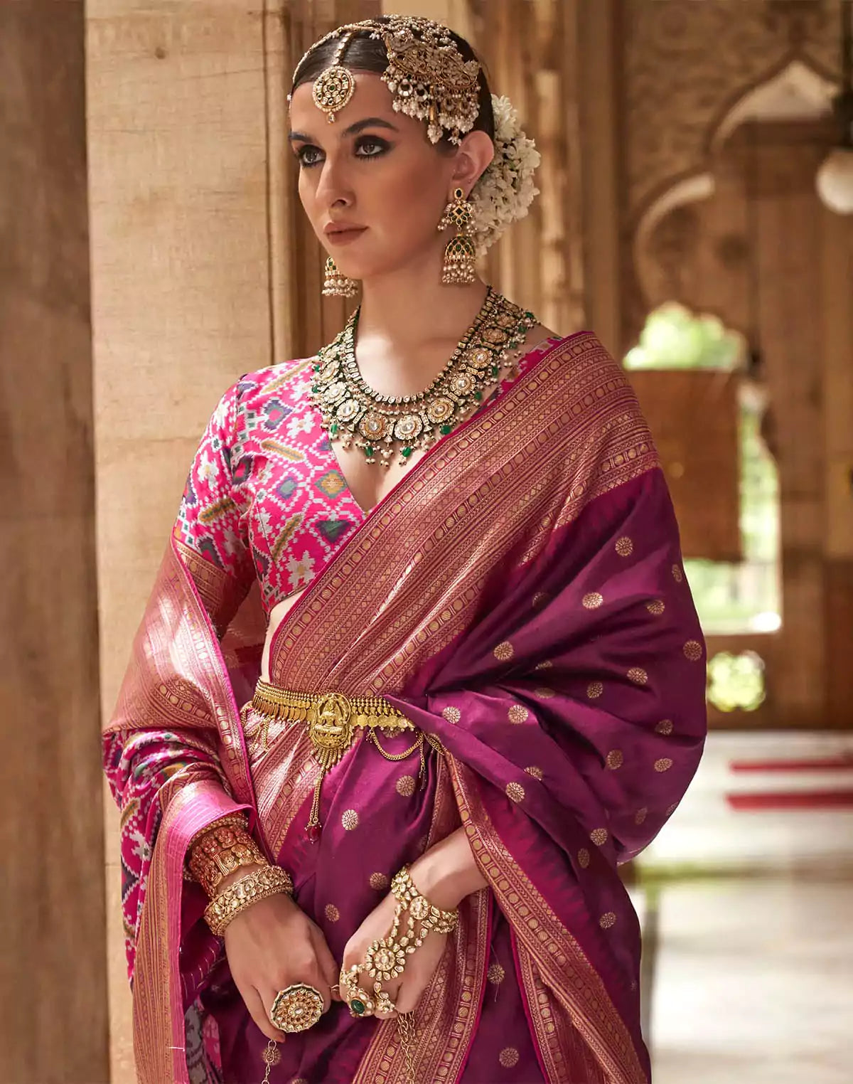 Image of Light Purple Banaras Patola Saree
