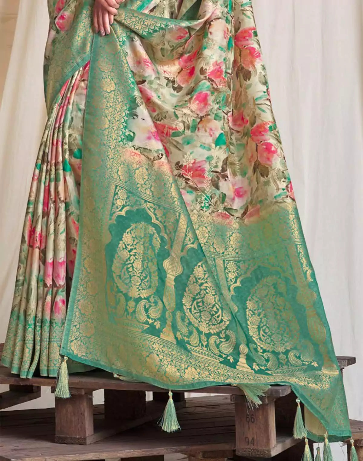 Image of Light Pink Soft Dola Silk Saree