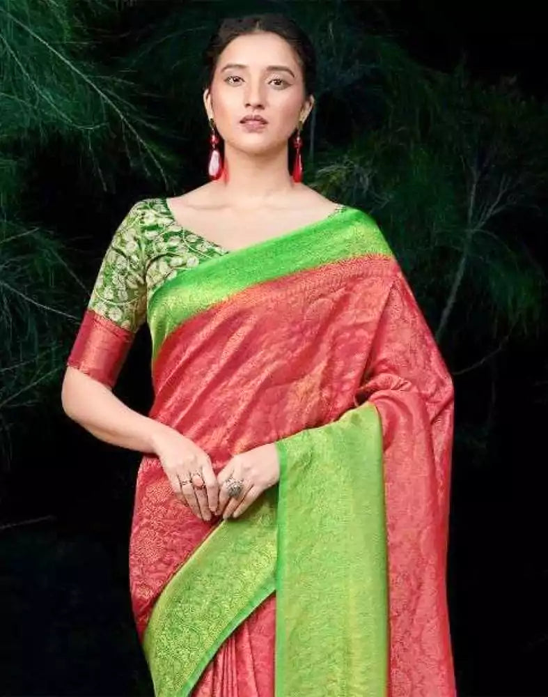 Image of Maroon Novelty Soft Silk Weave Saree
