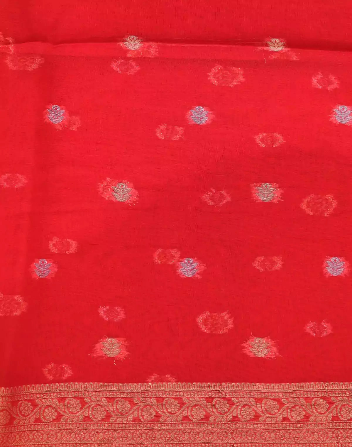 Image of Attractive Design Organza Red Coloured Saree
